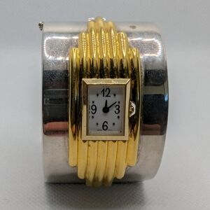 Gold and Silver Cuff Watch
